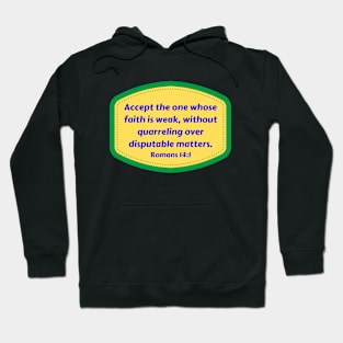 Bible Verse Romans 14:1 Hoodie